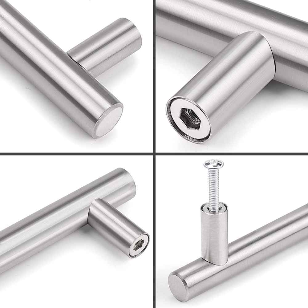5-in. x 1.25-in. Stainless Steel Cabinet Cabinet Handle In Brushed Nickel