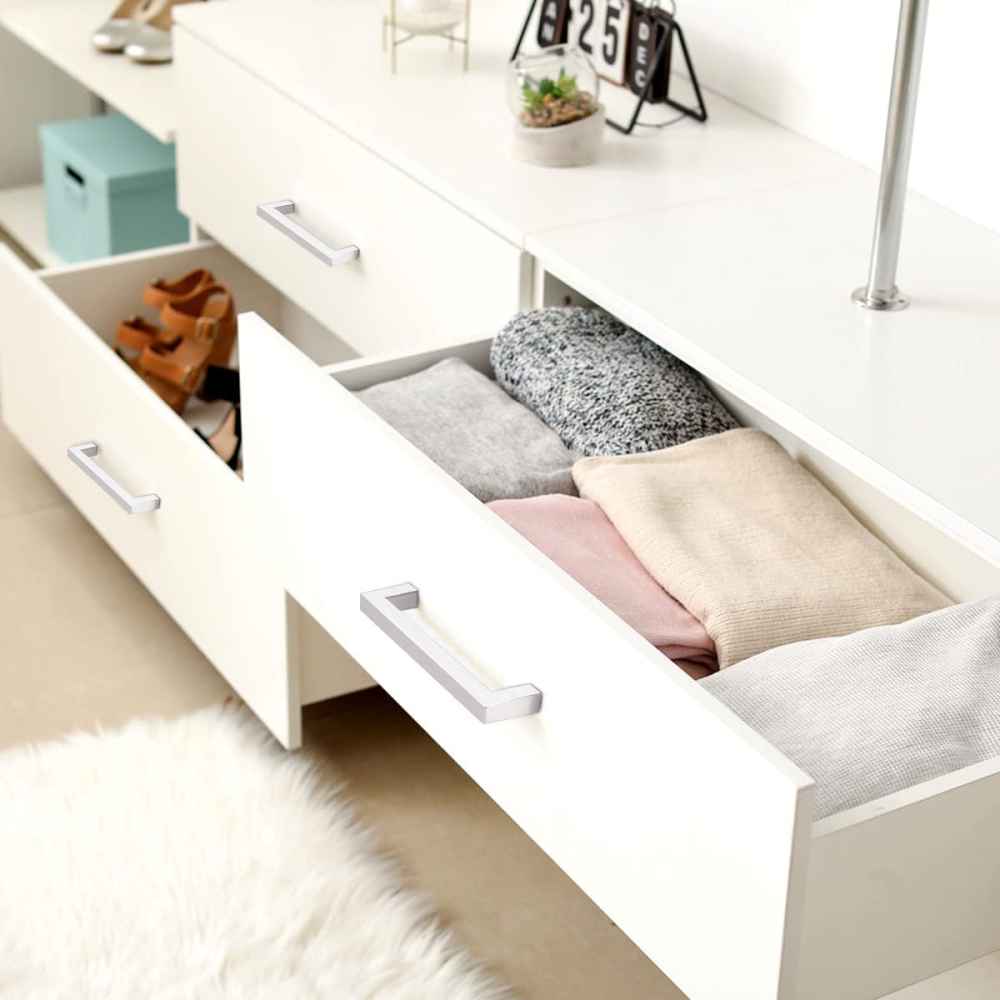 4.5-in. x 1.25-in. Stainless Steel Cabinet Cabinet Handle In Brushed Nickel