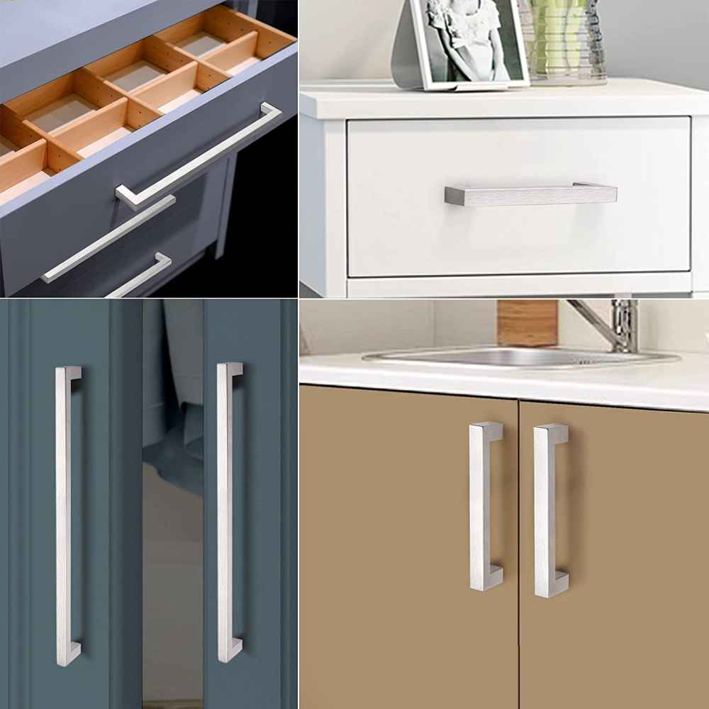 4.5-in. x 1.25-in. Stainless Steel Cabinet Cabinet Handle In Brushed Nickel