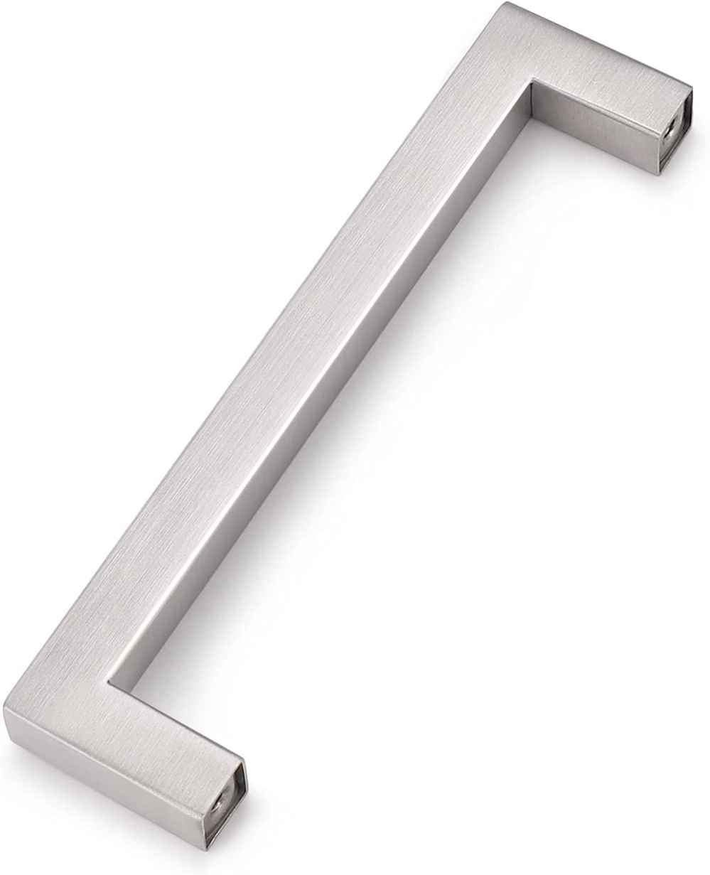 4.5-in. x 1.25-in. Stainless Steel Cabinet Cabinet Handle In Brushed Nickel