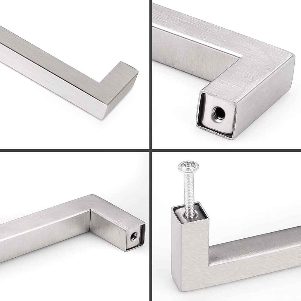 8-in. x 1.25-in. Stainless Steel Cabinet Cabinet Handle In Brushed Nickel
