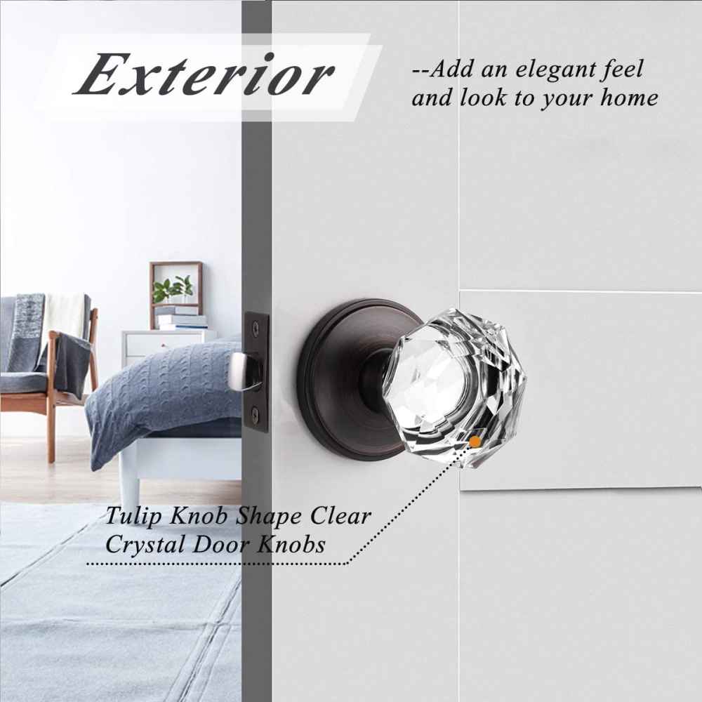 2-in. x 0.03-in. Glass-Zinc Alloy Door Door Lock In Oil Rubbed Bronze