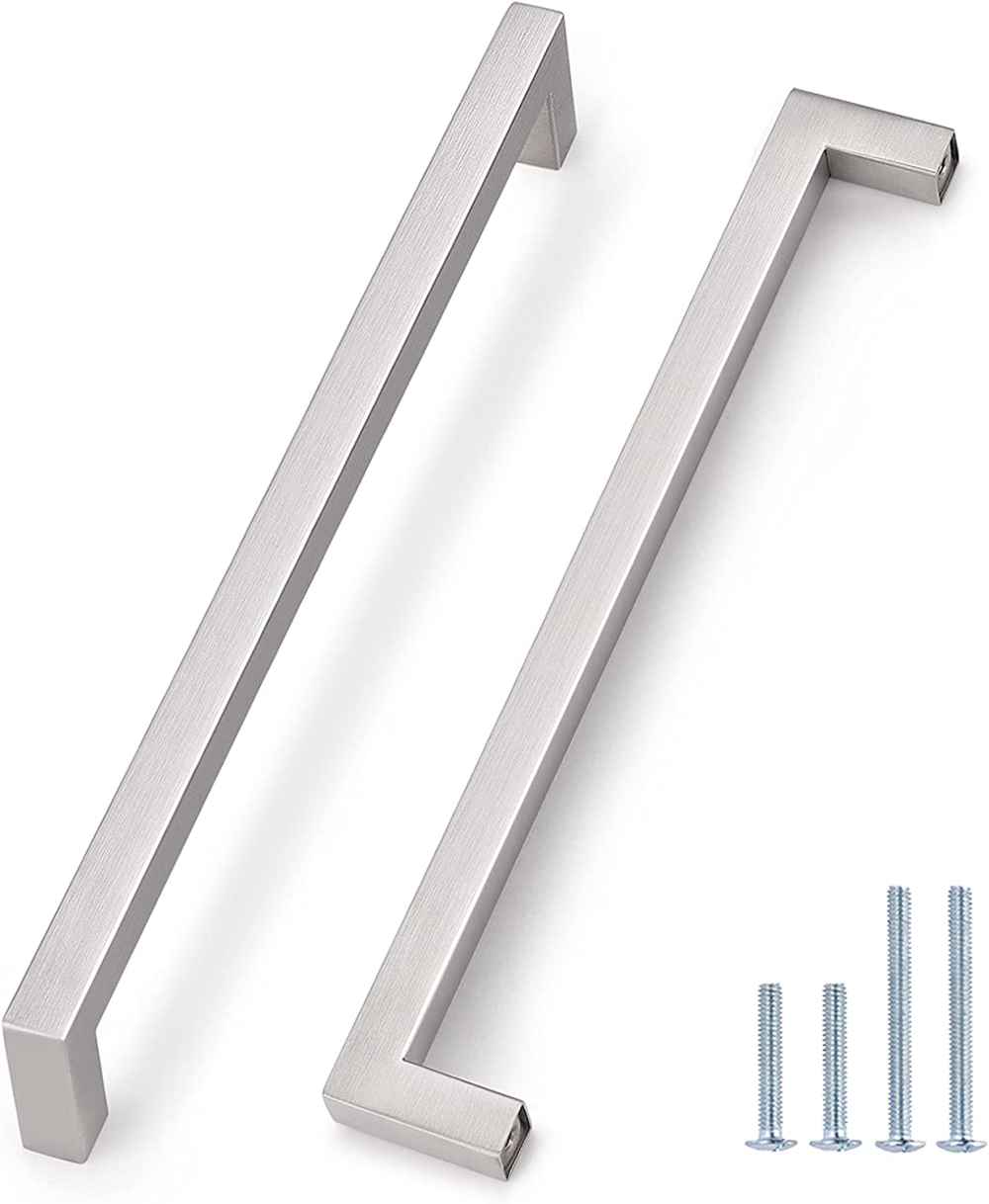 11.08-in. x 1.25-in. Stainless Steel Cabinet Cabinet Handle In Brushed Nickel