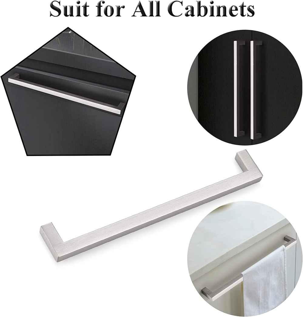 11.08-in. x 1.25-in. Stainless Steel Cabinet Cabinet Handle In Brushed Nickel