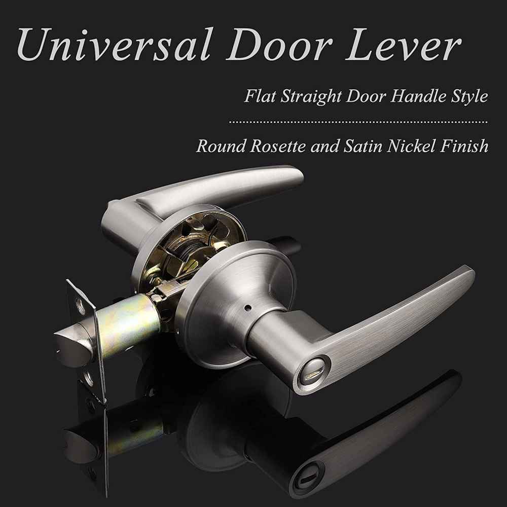 4.72-in. x 0.03-in. Zinc Alloy Door Door Lock In Satin Nickel