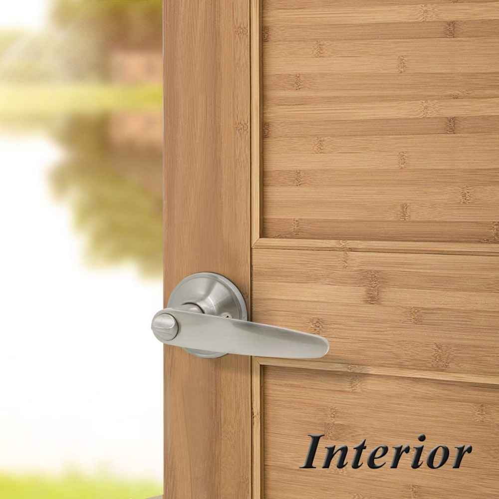 4.72-in. x 0.03-in. Zinc Alloy Door Door Lock In Satin Nickel