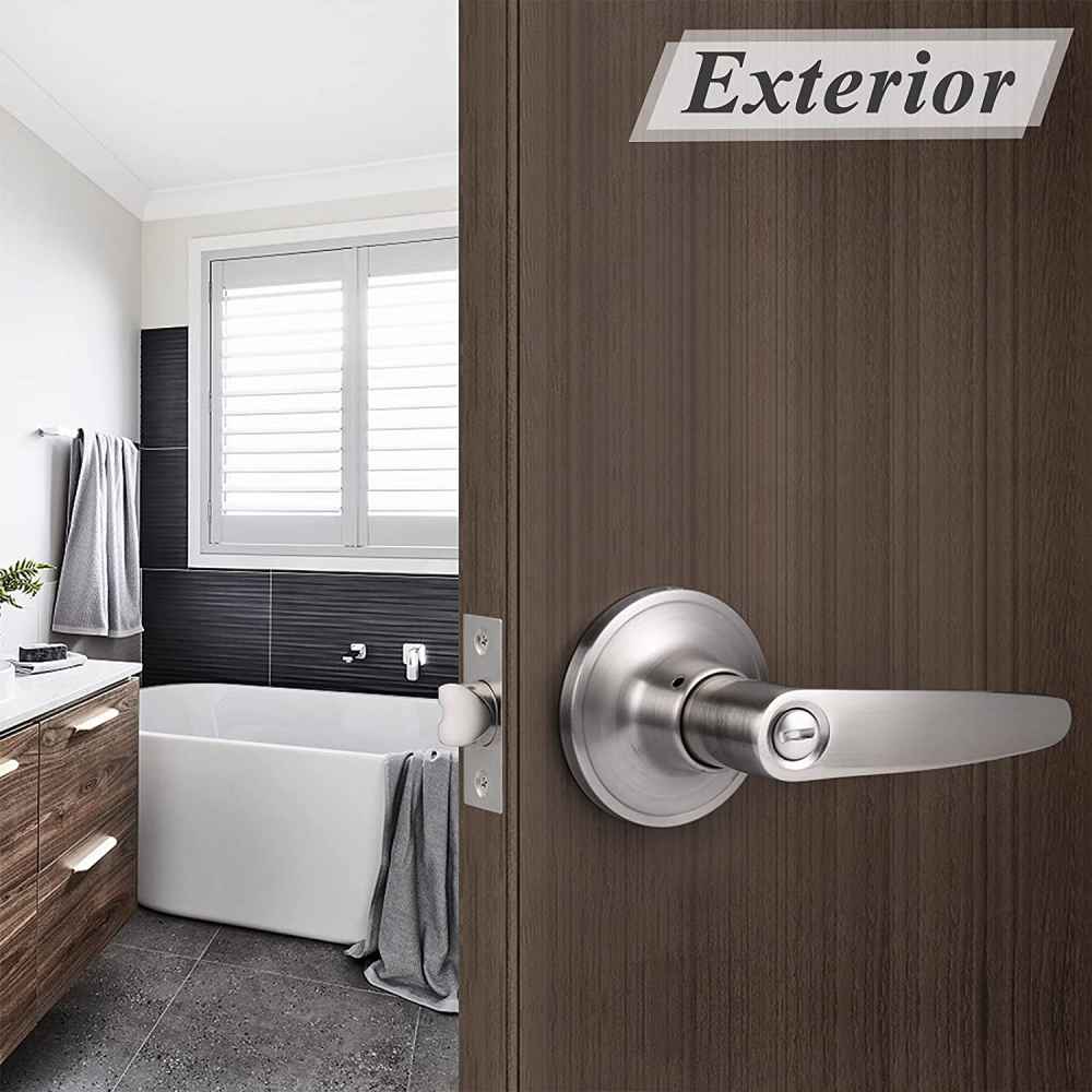 4.72-in. x 0.03-in. Zinc Alloy Door Door Lock In Satin Nickel