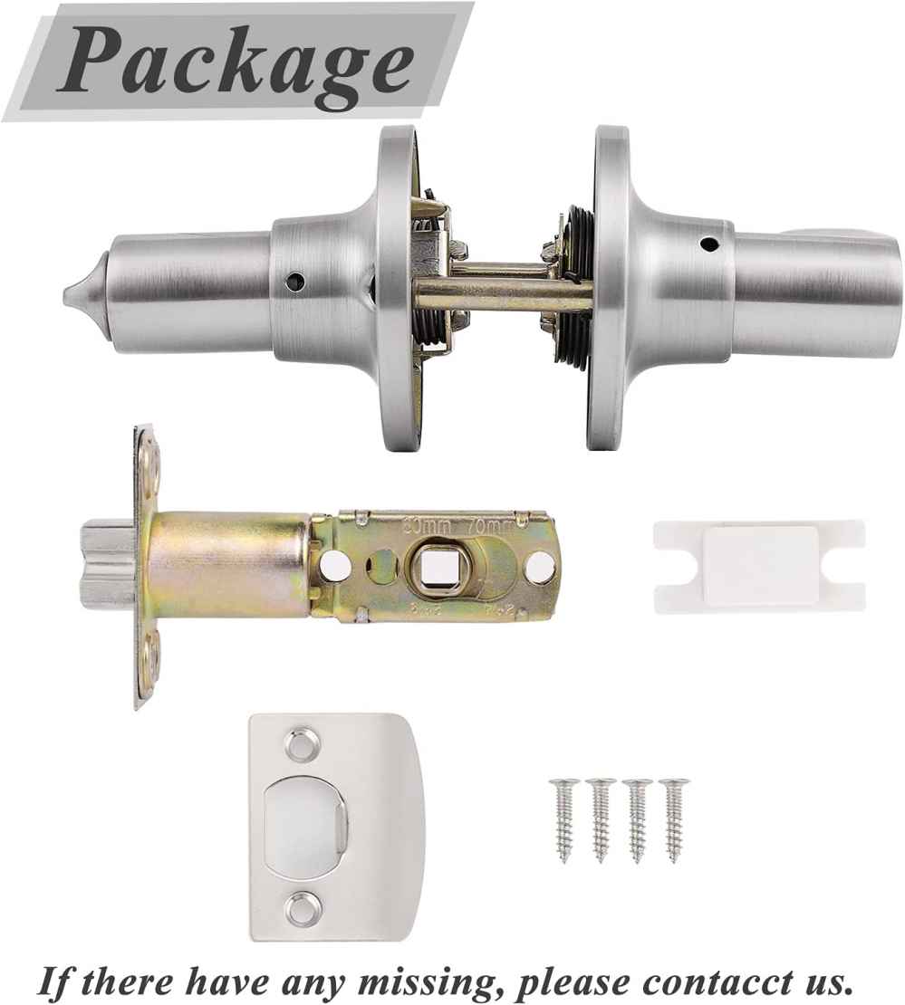 4.72-in. x 0.03-in. Zinc Alloy Door Door Lock In Satin Nickel