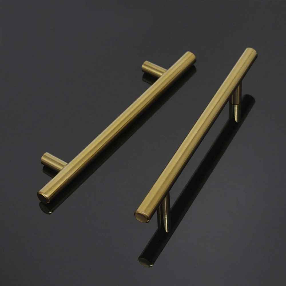 7.56-in. x 1.25-in. Stainless Steel Cabinet Cabinet Handle In Brushed Gold