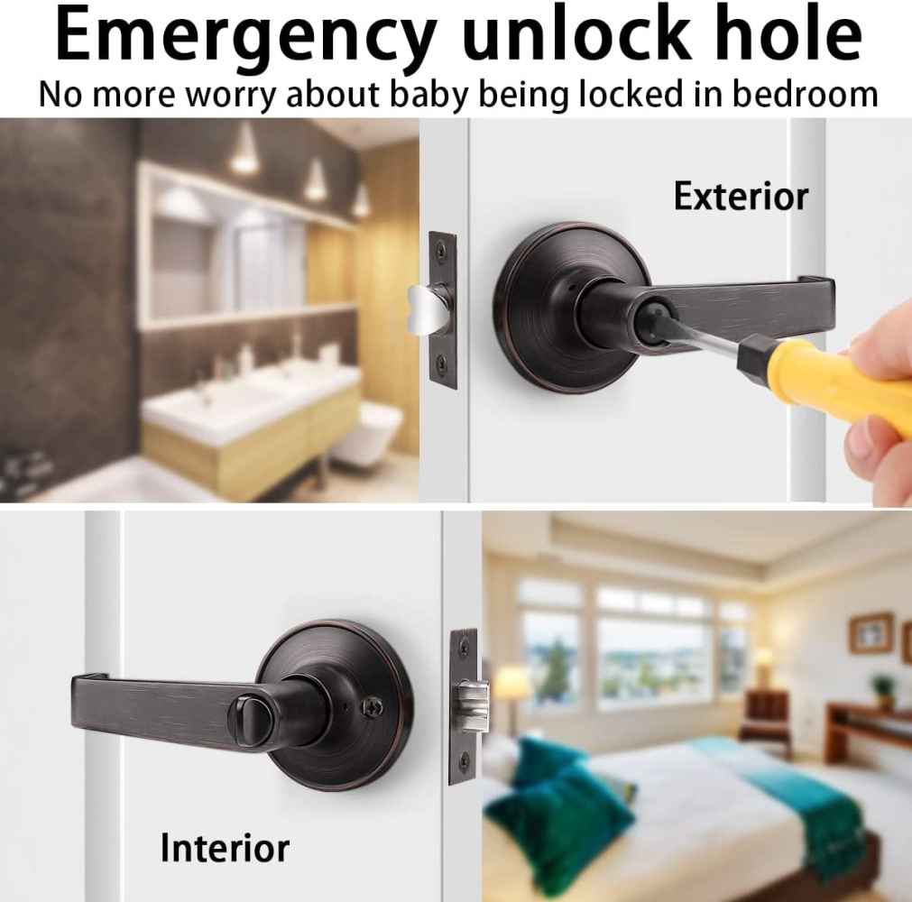 4-in. x 0.03-in. Zinc Alloy Door Door Lock In Oil Rubbed Bronze