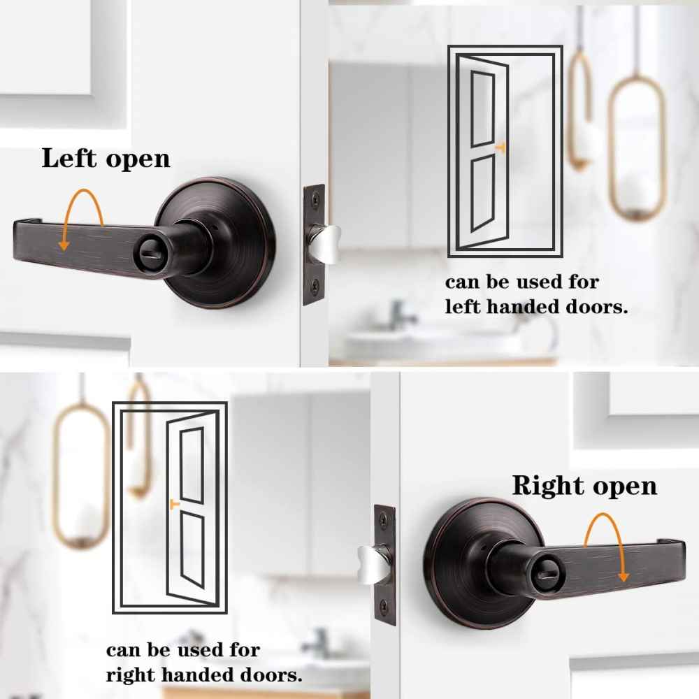 4-in. x 0.03-in. Zinc Alloy Door Door Lock In Oil Rubbed Bronze