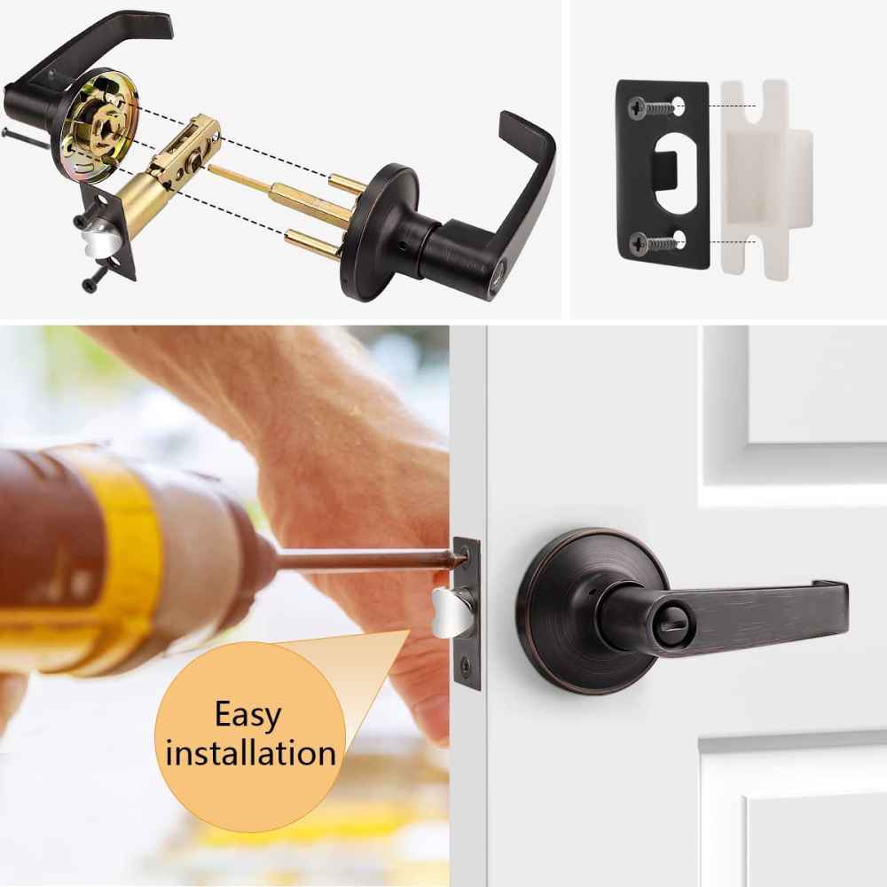 4-in. x 0.03-in. Zinc Alloy Door Door Lock In Oil Rubbed Bronze