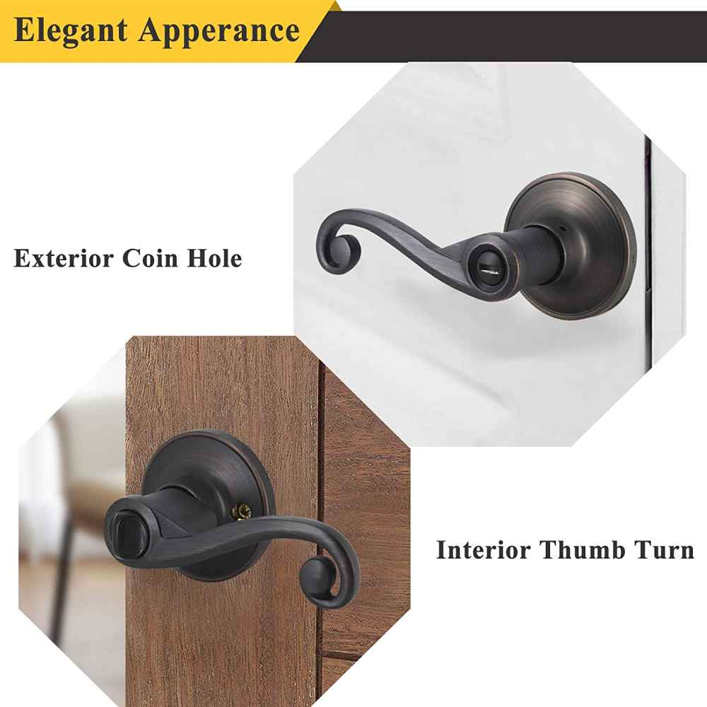 2.5-in. x 0.03-in. Zinc Alloy Door Door Lock In Oil Rubbed Bronze