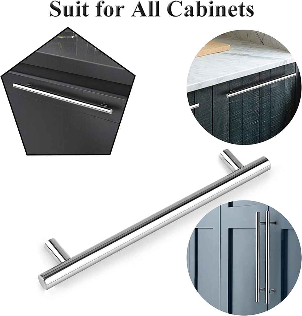 12.06-in. x 1.25-in. Stainless Steel Cabinet Cabinet Handle In Chrome