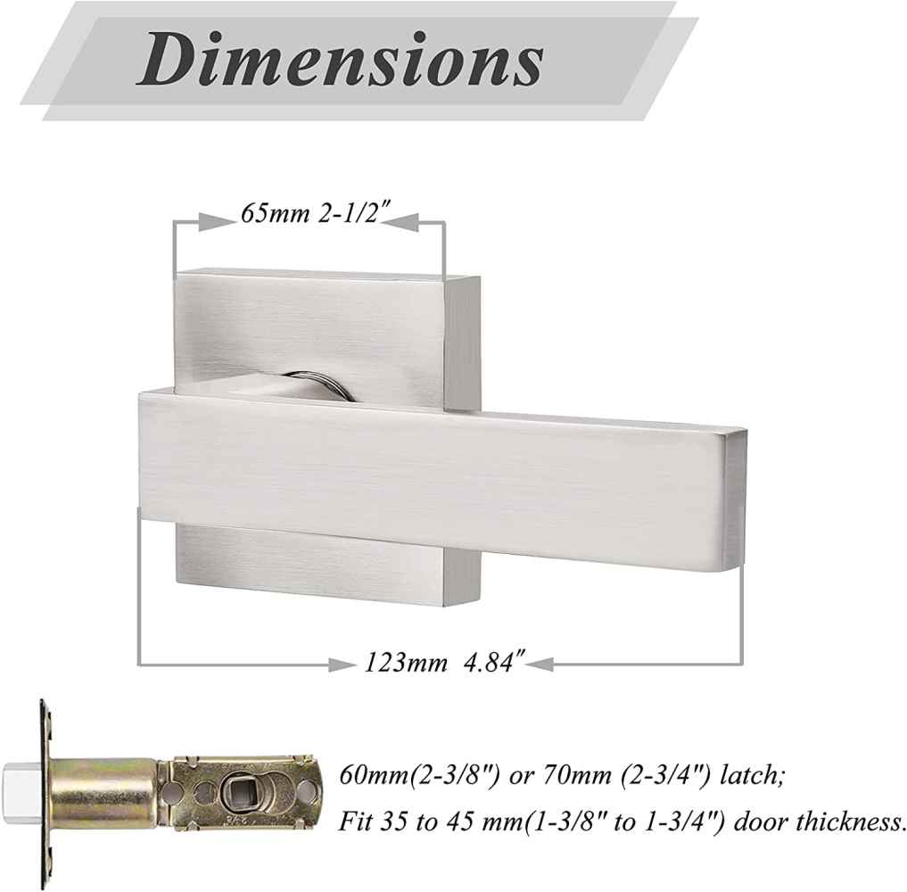 5-in. x 0.03-in. Zinc Alloy Door Door Lock In Satin Nickel