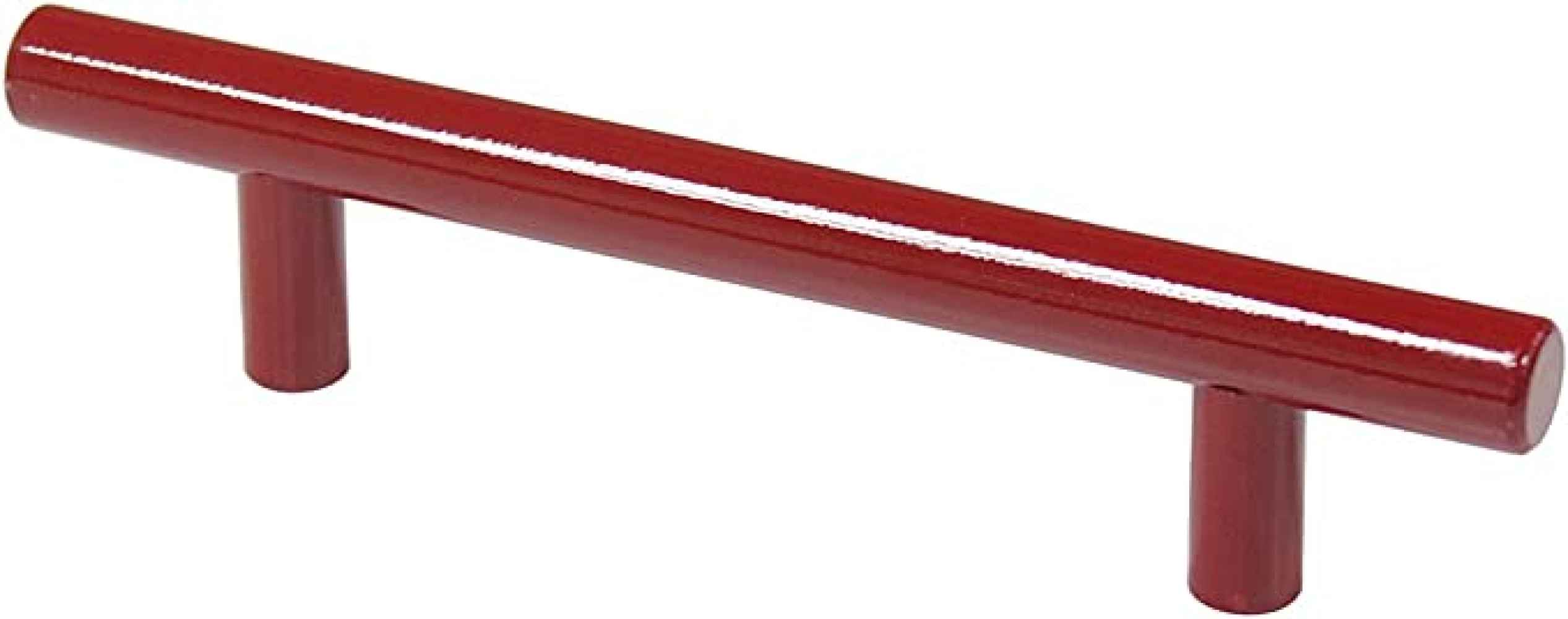 4-in. x 1.25-in. Stainless Steel Cabinet Cabinet Handle In Apple Red