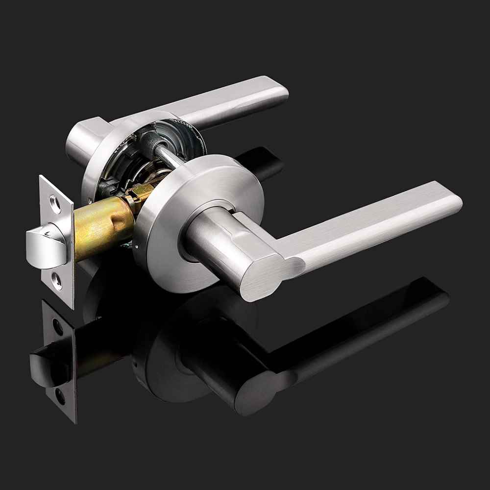 4.8-in. x 0.01-in. Stainless Steel Door Door Lock In Brushed Nickel