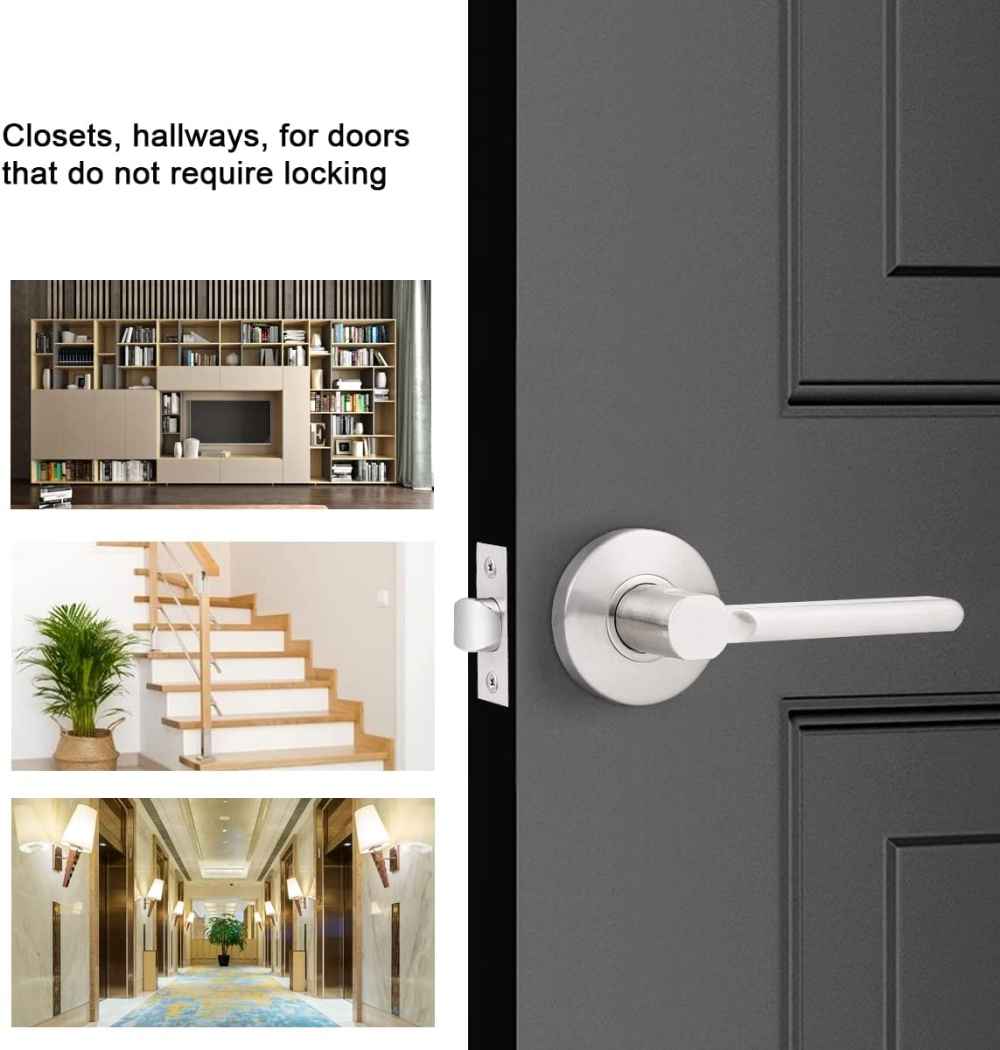 4.8-in. x 0.01-in. Stainless Steel Door Door Lock In Brushed Nickel