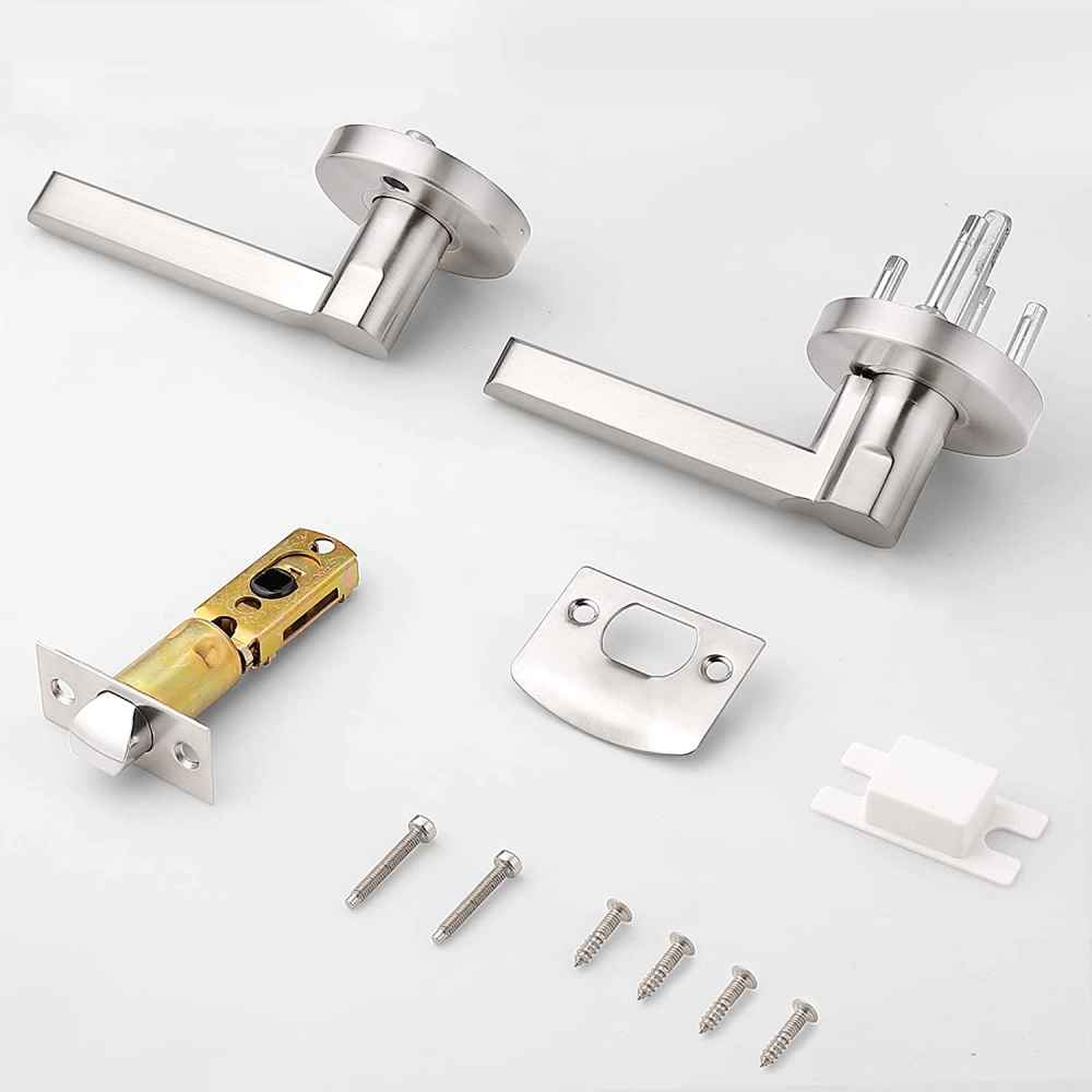 4.8-in. x 0.01-in. Stainless Steel Door Door Lock In Brushed Nickel