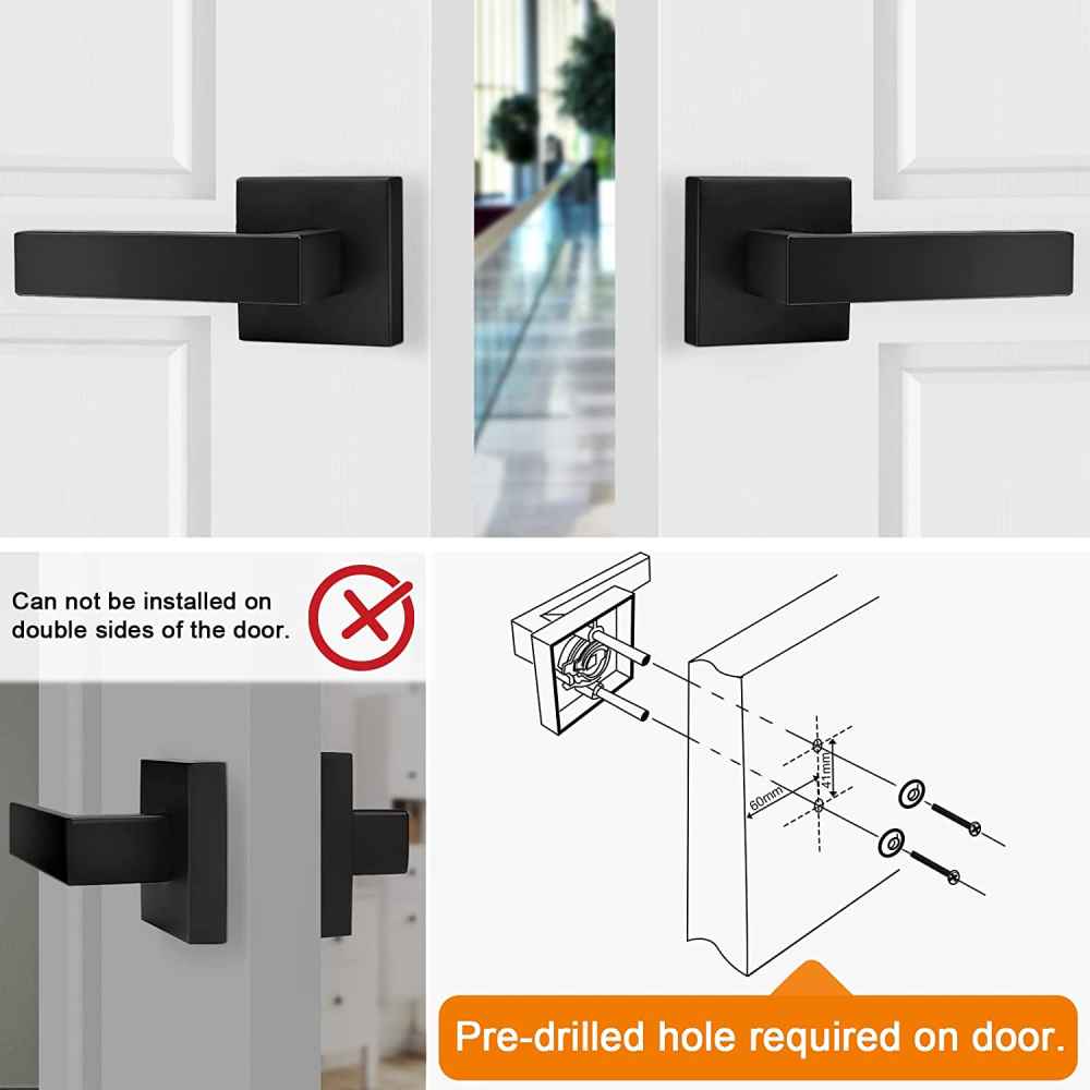 5-in. x 0.03-in. Zinc Alloy Door Door Handle In Black