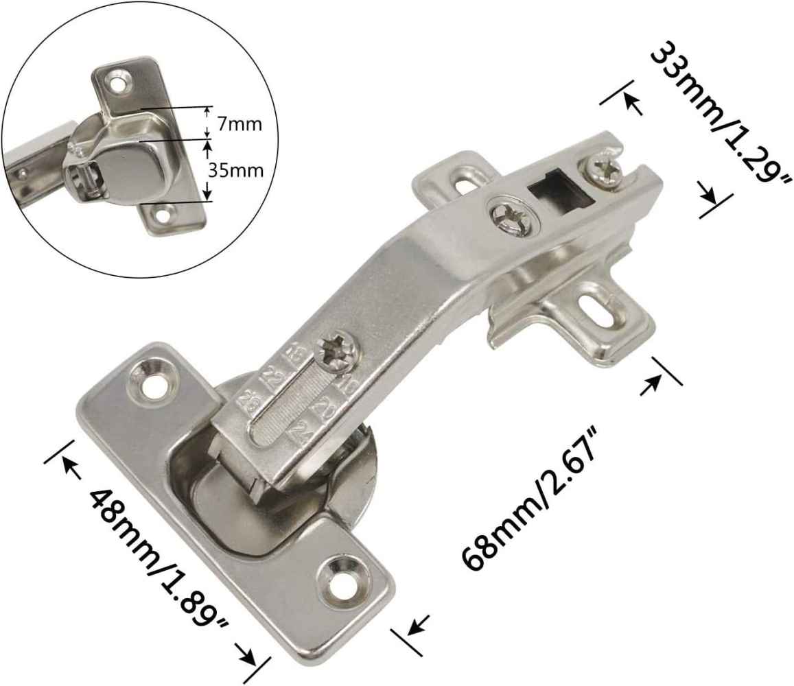 2.67-in. x .03-in. Stainless Steel Cabinet Cabinet Hinge In Stainless Steel