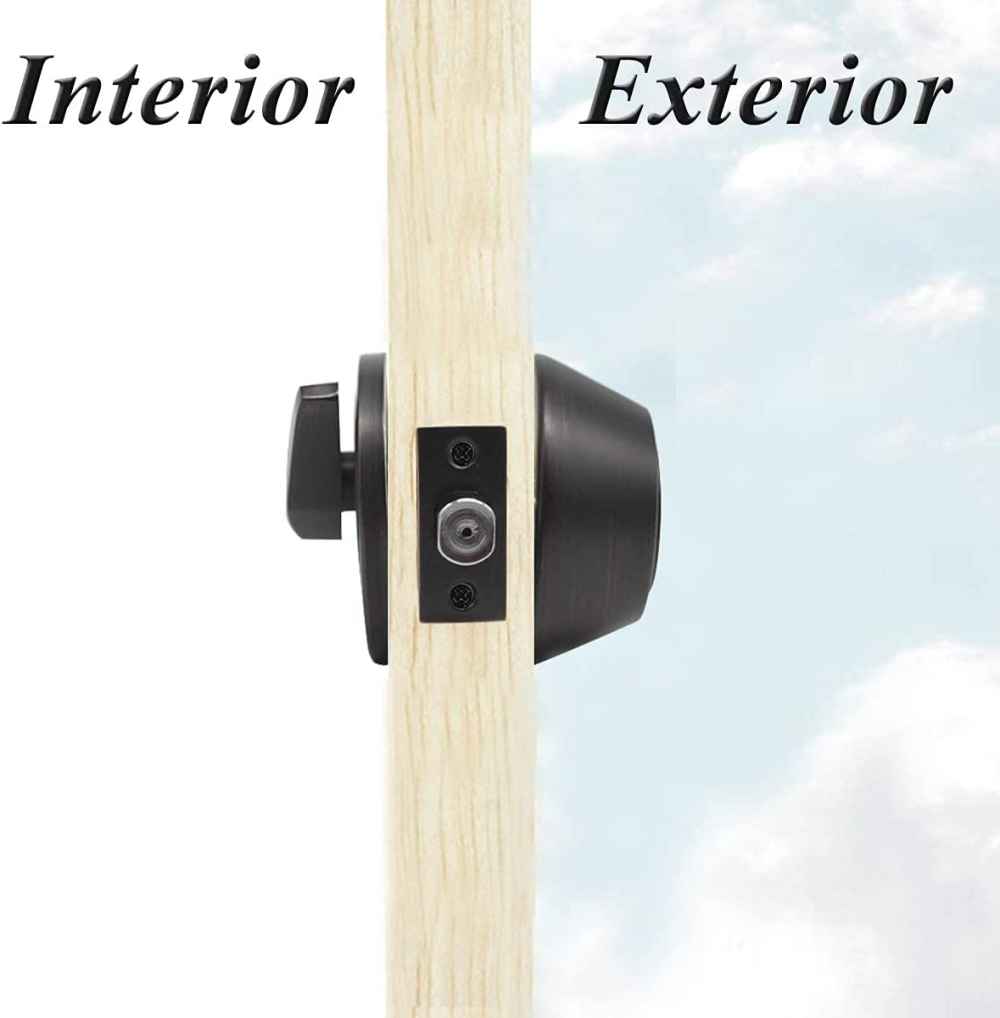 3.5-in. x 0.03-in. Stainless Steel Cabinet Door Lock In Oil Rubbed Bronze