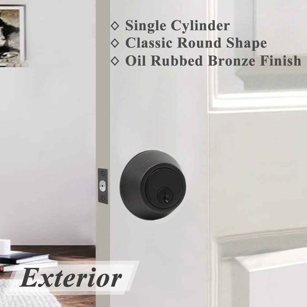 3.5-in. x 0.03-in. Stainless Steel Cabinet Door Lock In Oil Rubbed Bronze