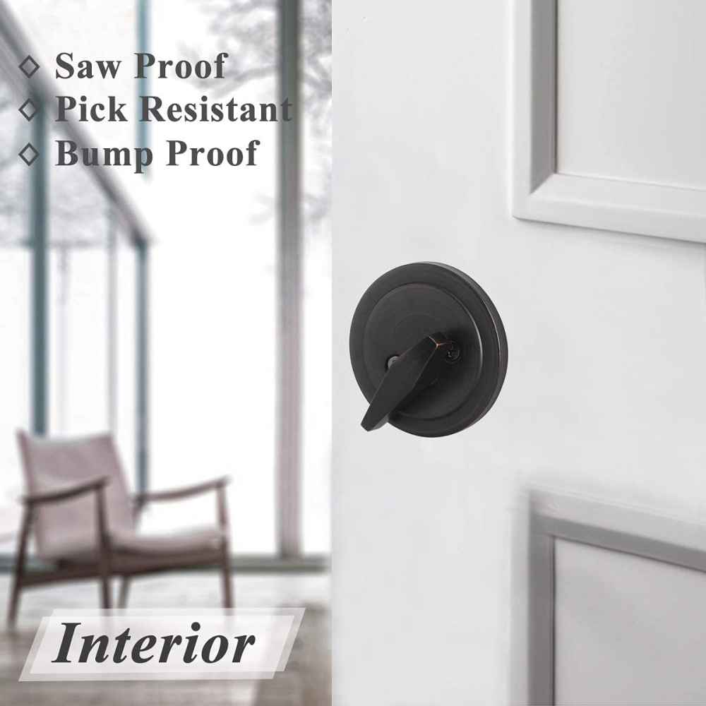 3.5-in. x 0.03-in. Stainless Steel Cabinet Door Lock In Oil Rubbed Bronze
