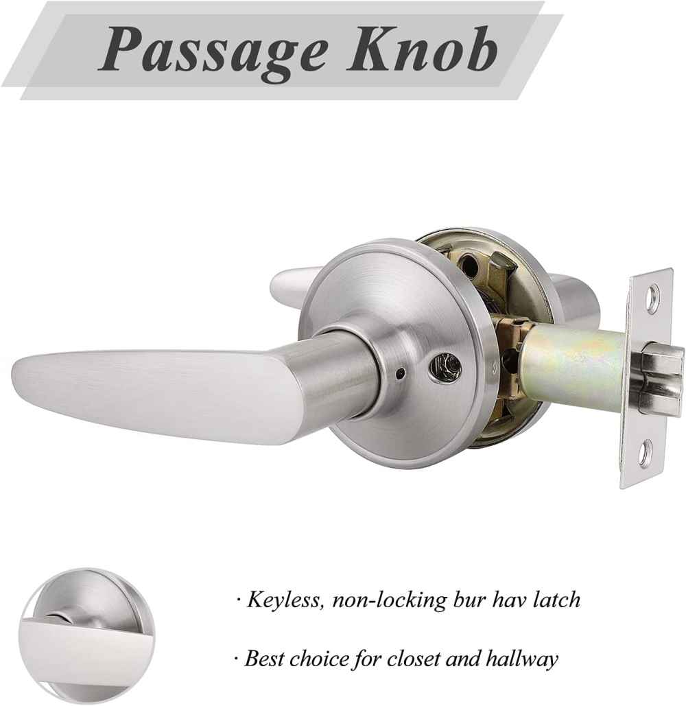 2.5-in. x 0.01-in. Stainless Steel Door Door Lock In Brushed Nickel