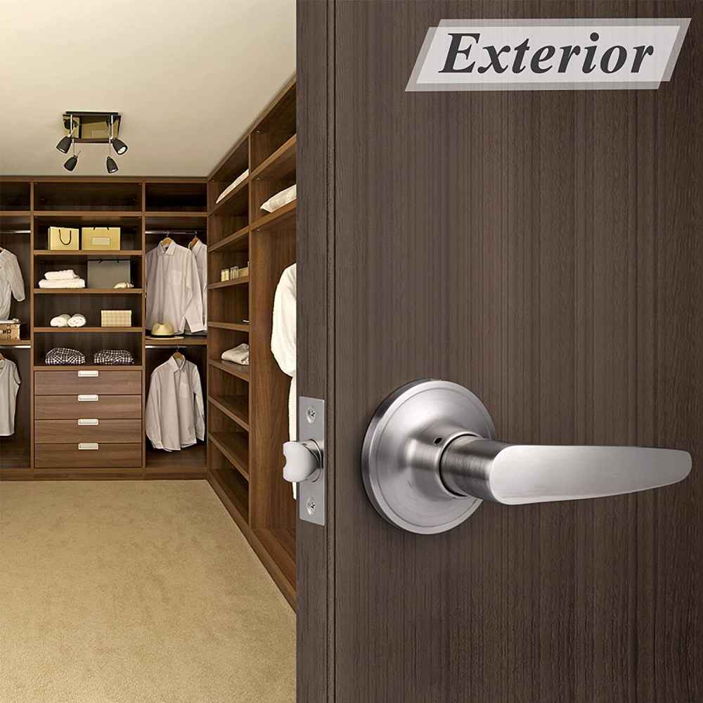 2.5-in. x 0.01-in. Stainless Steel Door Door Lock In Brushed Nickel