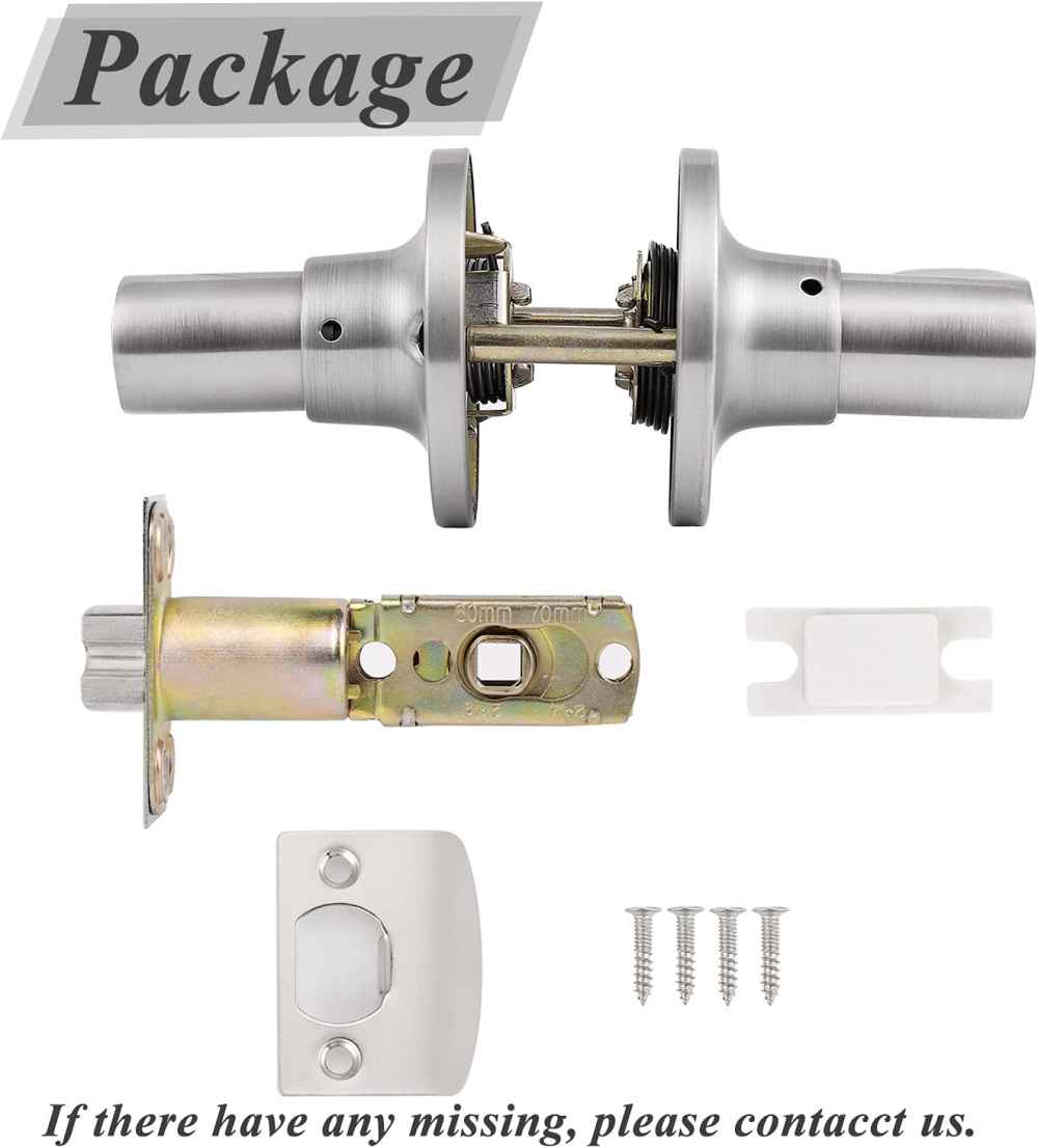 2.5-in. x 0.01-in. Stainless Steel Door Door Lock In Brushed Nickel