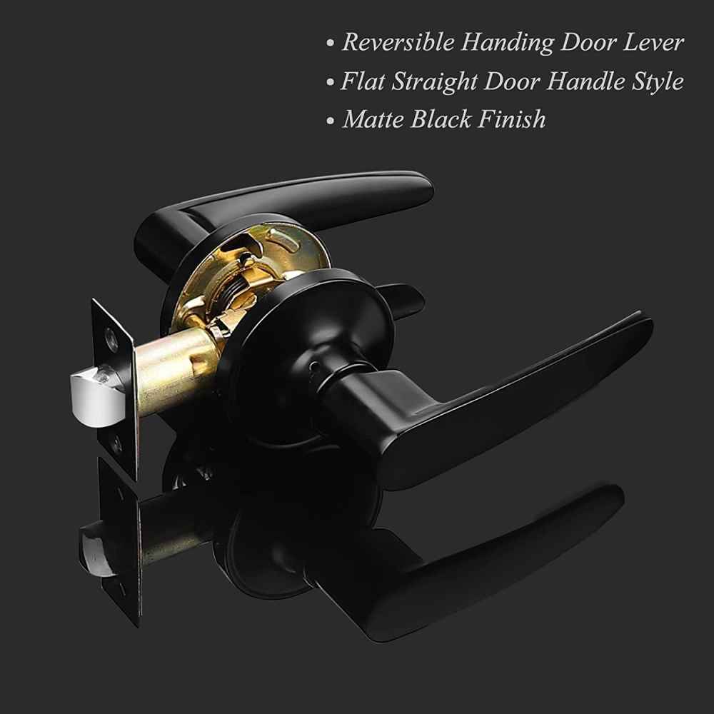2.5-in. x 0.01-in. Zinc Alloy Door Door Lock In Black