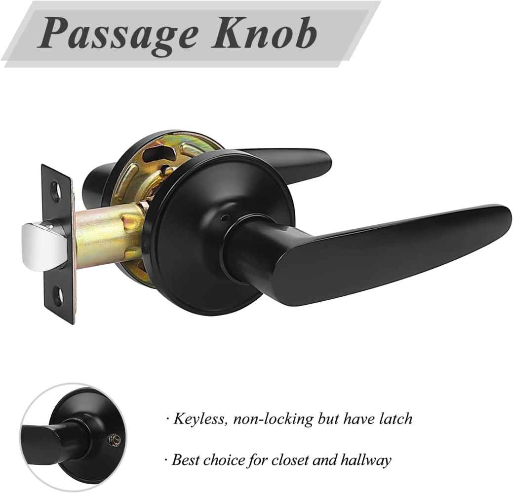 2.5-in. x 0.01-in. Zinc Alloy Door Door Lock In Black