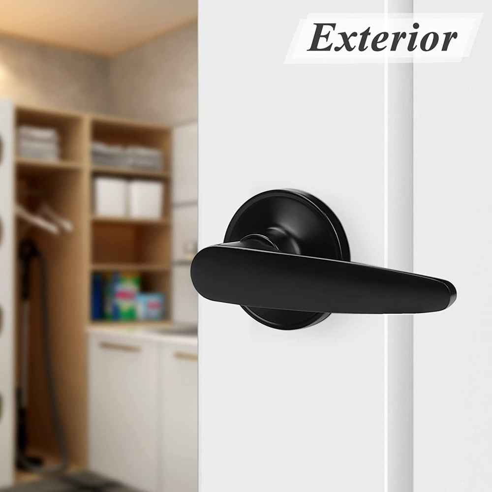 2.5-in. x 0.01-in. Zinc Alloy Door Door Lock In Black