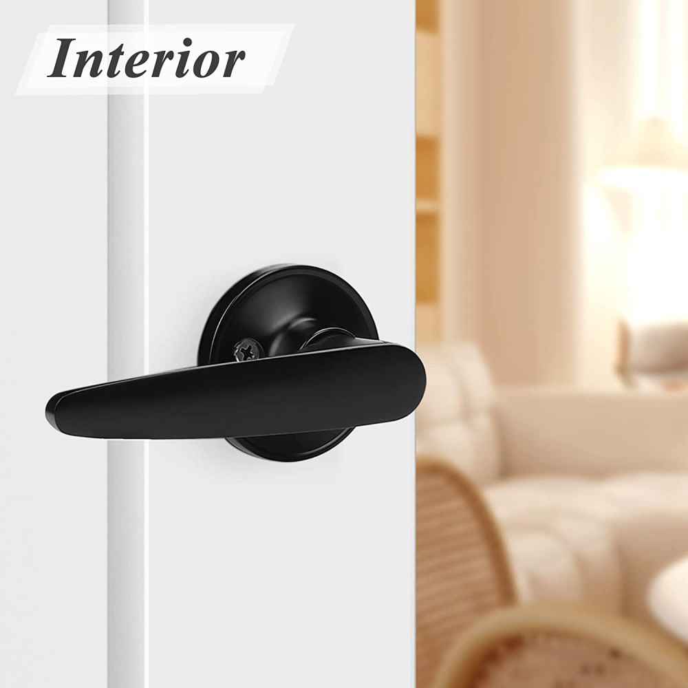 2.5-in. x 0.01-in. Zinc Alloy Door Door Lock In Black