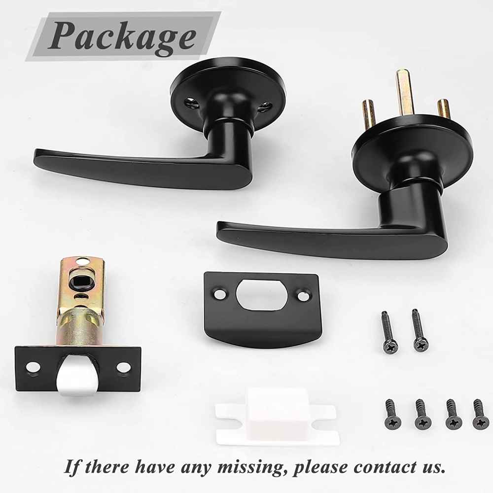 2.5-in. x 0.01-in. Zinc Alloy Door Door Lock In Black