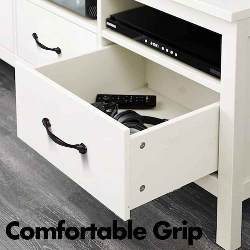 4.06-in. x 0.9-in. Zinc Alloy Cabinet Cabinet Handle In Black