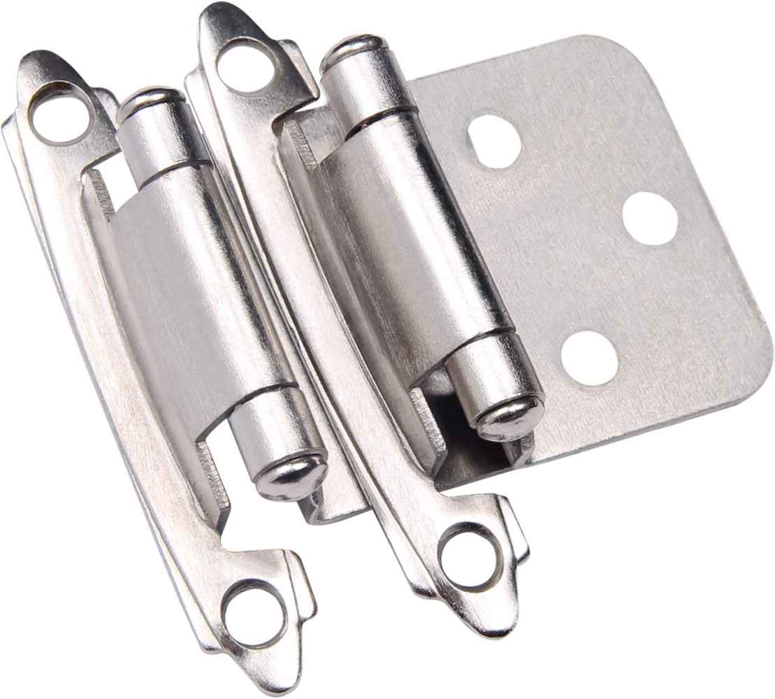2.76-in. x 1.50-in. Alloy-Steel Cabinet Cabinet Hinge In Brushed Nickel