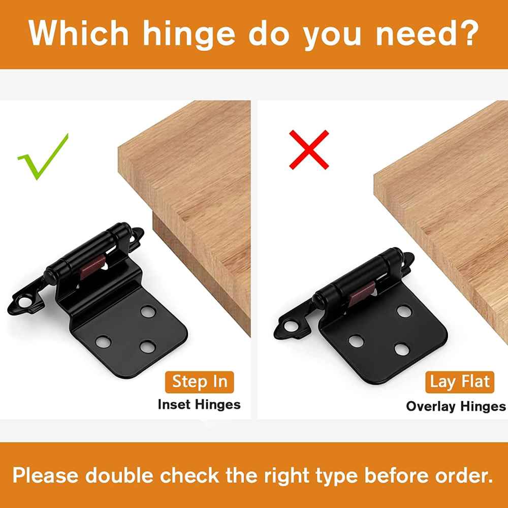 2.76-in. x 1.75-in. Zinc Alloy Cabinet Cabinet Hinge In Black