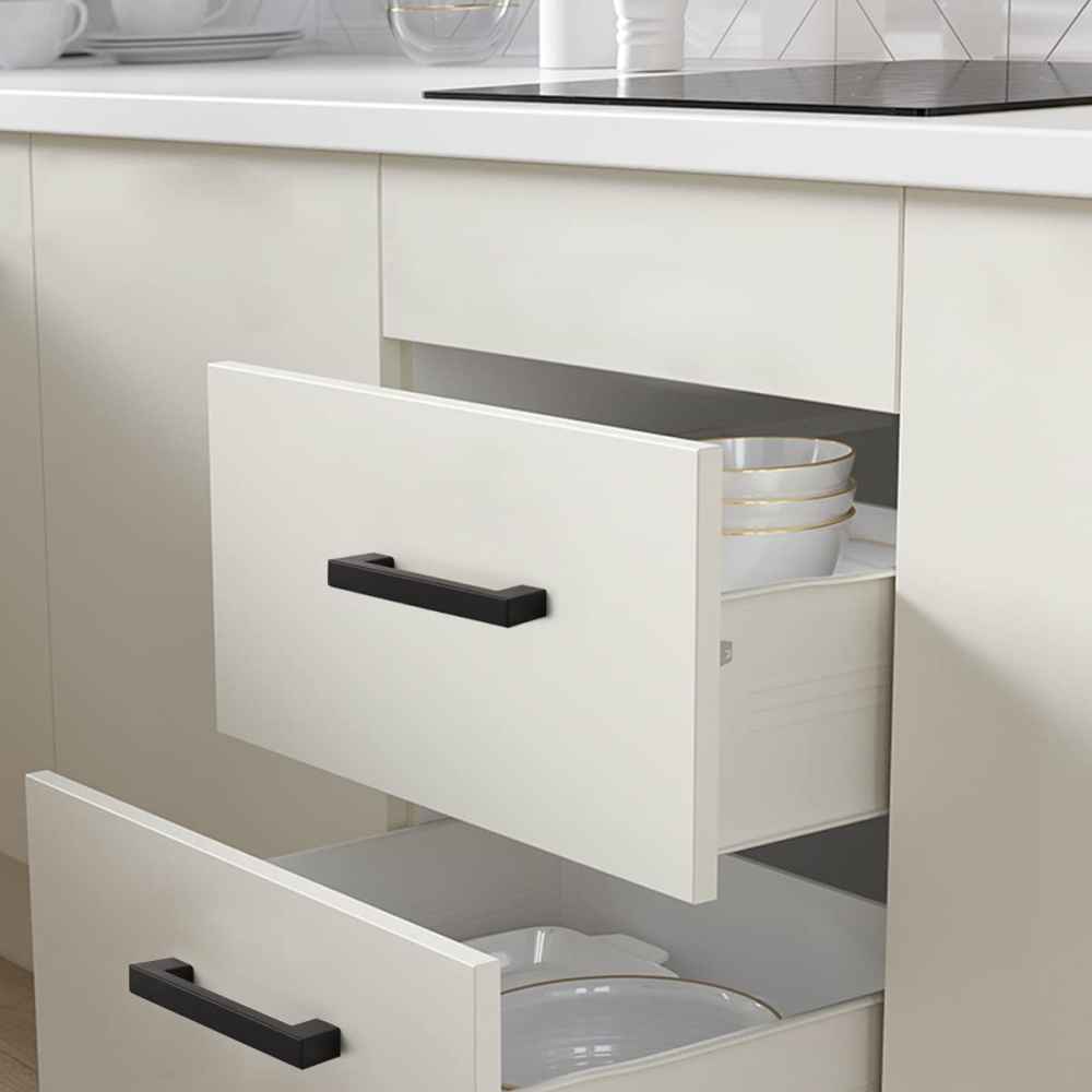 3.4-in. x 1.25-in. Stainless Steel Cabinet Cabinet Handle In Black