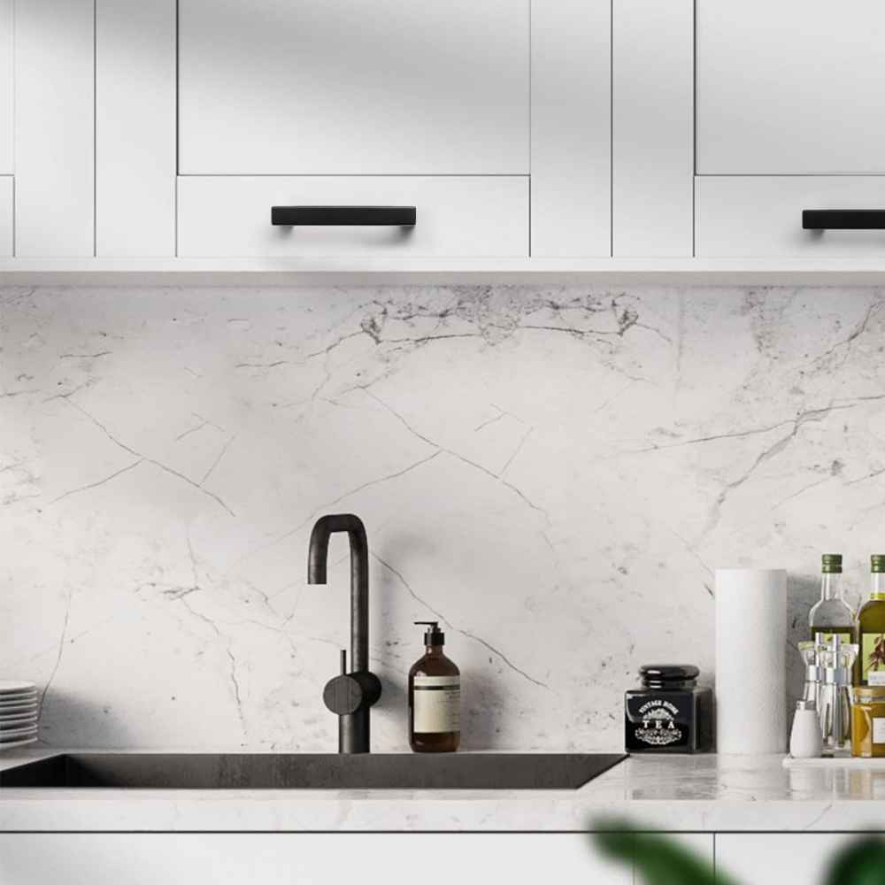 3.4-in. x 1.25-in. Stainless Steel Cabinet Cabinet Handle In Black