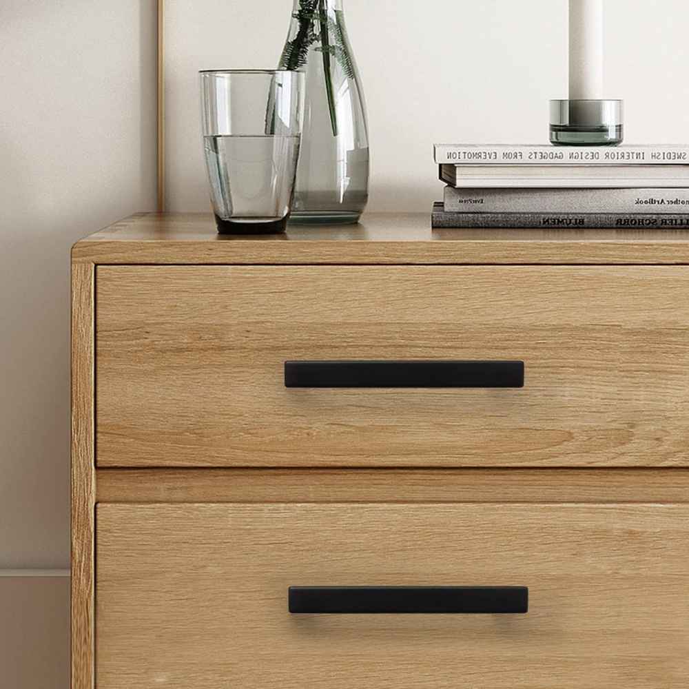 4.2-in. x 1.25-in. Stainless Steel Cabinet Cabinet Handle In Black