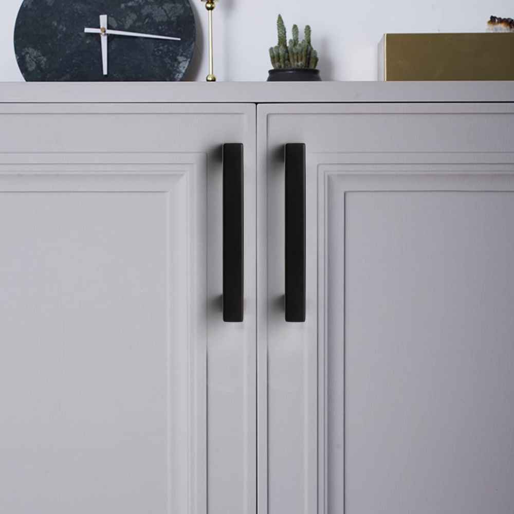 4.2-in. x 1.25-in. Stainless Steel Cabinet Cabinet Handle In Black