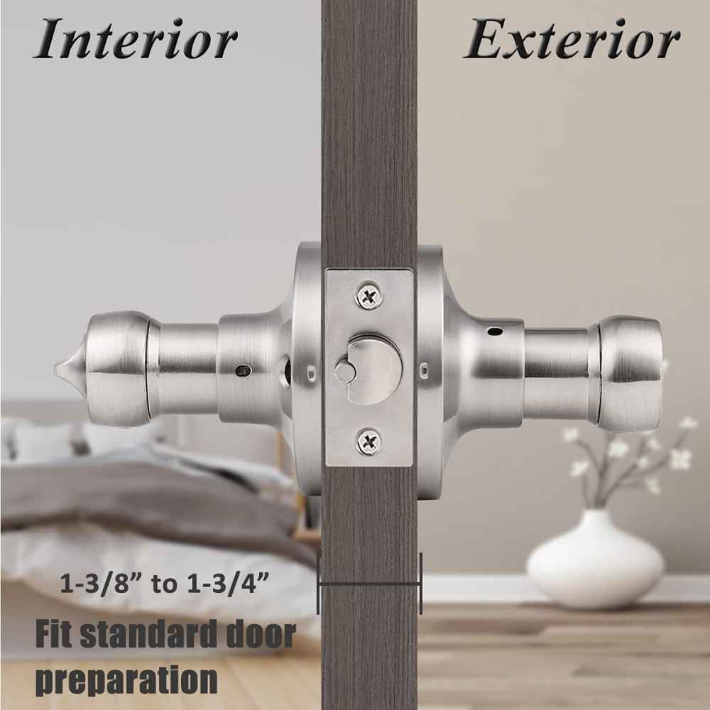 4-in. x 0.03-in. Zinc Alloy Door Door Lock In Satin Nickel