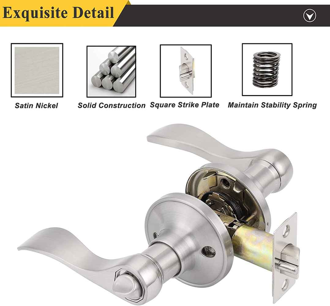 4-in. x 0.03-in. Zinc Alloy Door Door Lock In Satin Nickel