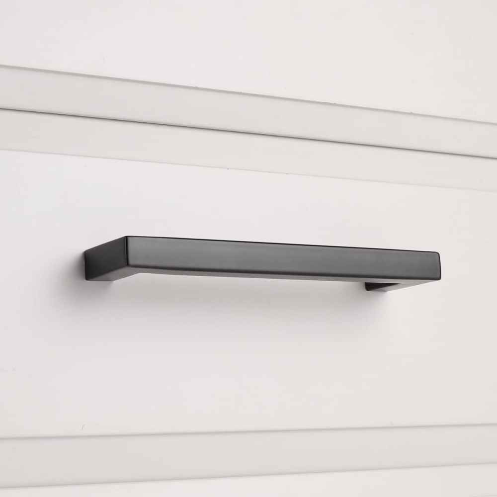 5.04-in. x 1.25-in. Stainless Steel Cabinet Cabinet Handle In Black