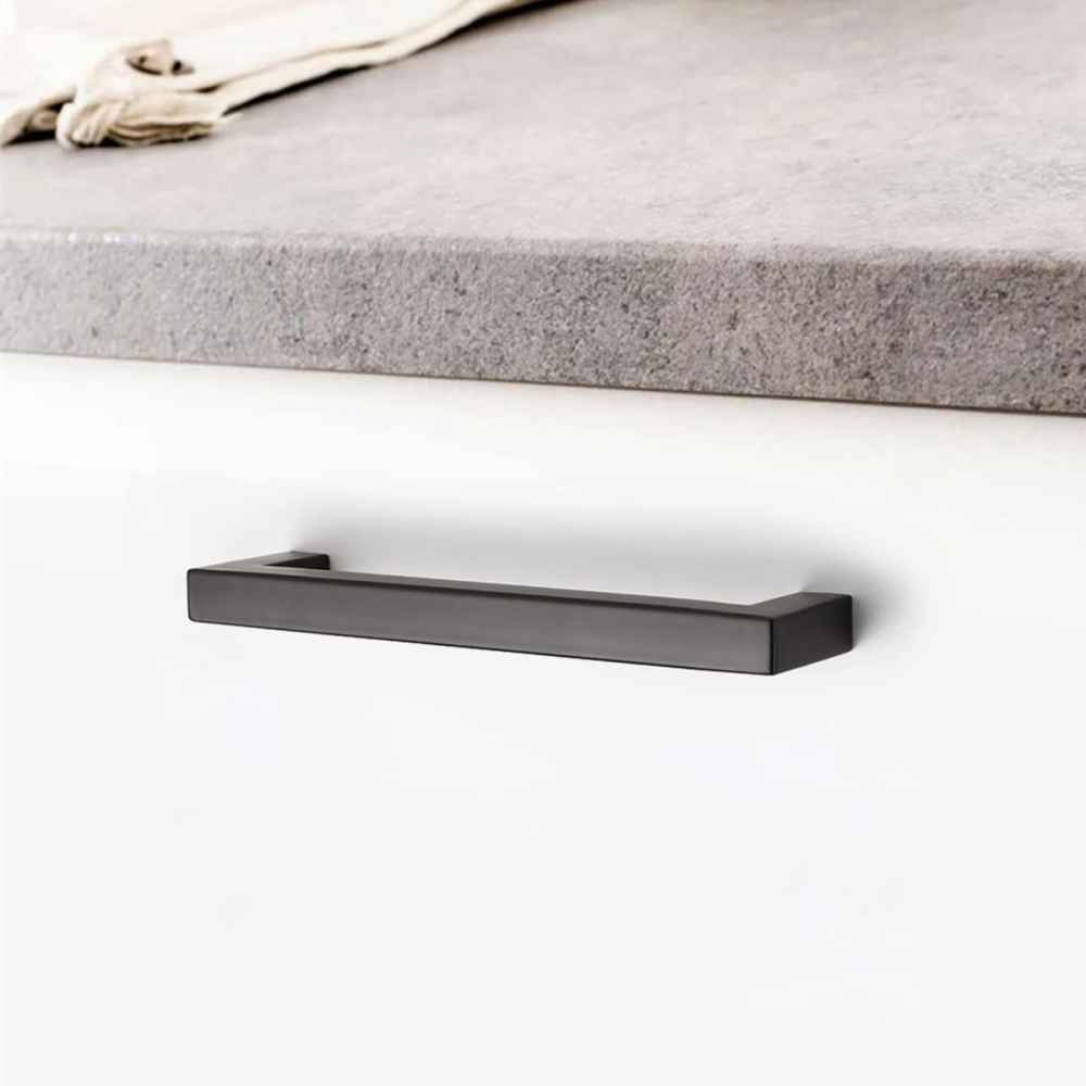 5.04-in. x 1.25-in. Stainless Steel Cabinet Cabinet Handle In Black