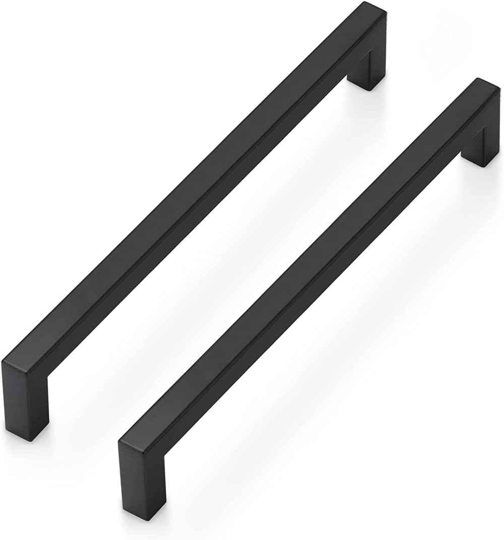 10.5-in. x 1.25-in. Stainless Steel Cabinet Cabinet Handle In Black