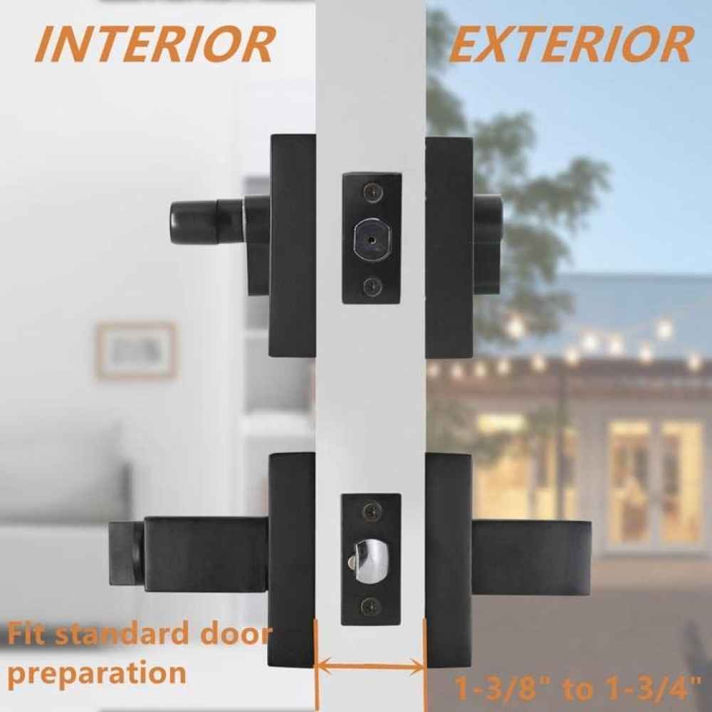 5-in. x 1.3-in. Stainless Steel Door Door Lock In Black