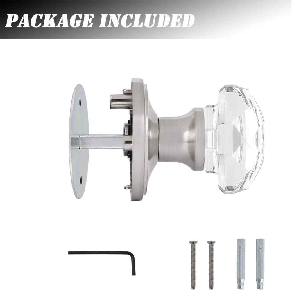 2.5-in. x 0.02-in. Alloy-Steel Door Door Knob In Satin Nickel